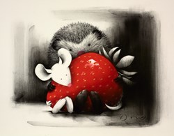 Sharing Is Caring by Doug Hyde - Original Drawing on Board sized 15x12 inches. Available from Whitewall Galleries